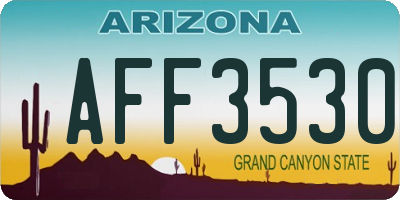 AZ license plate AFF3530