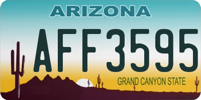 AZ license plate AFF3595