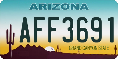 AZ license plate AFF3691