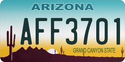 AZ license plate AFF3701