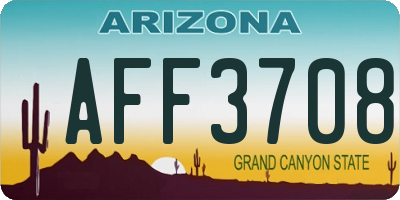 AZ license plate AFF3708