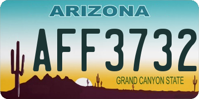 AZ license plate AFF3732