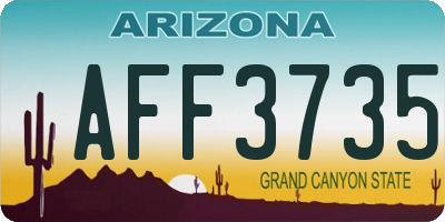 AZ license plate AFF3735