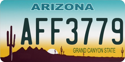 AZ license plate AFF3779