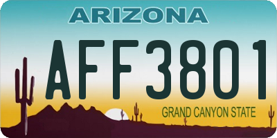 AZ license plate AFF3801