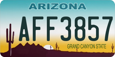 AZ license plate AFF3857