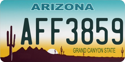 AZ license plate AFF3859