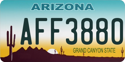 AZ license plate AFF3880