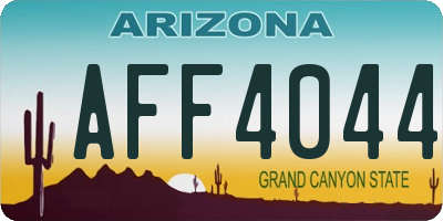 AZ license plate AFF4044