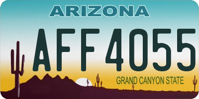 AZ license plate AFF4055