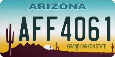 AZ license plate AFF4061