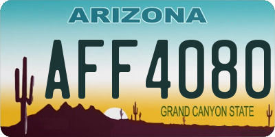 AZ license plate AFF4080
