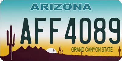 AZ license plate AFF4089