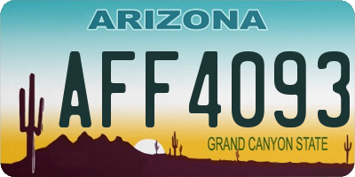 AZ license plate AFF4093