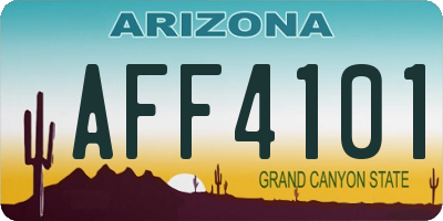 AZ license plate AFF4101