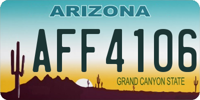 AZ license plate AFF4106