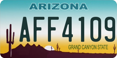 AZ license plate AFF4109