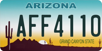 AZ license plate AFF4110
