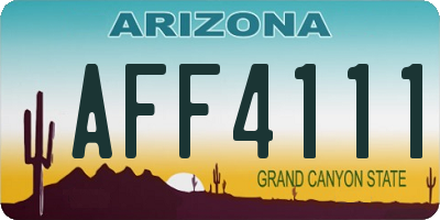 AZ license plate AFF4111