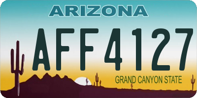 AZ license plate AFF4127