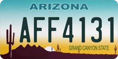 AZ license plate AFF4131