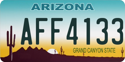 AZ license plate AFF4133