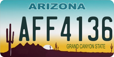 AZ license plate AFF4136