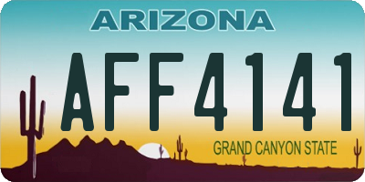 AZ license plate AFF4141