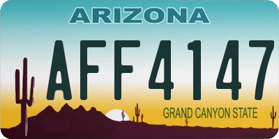 AZ license plate AFF4147