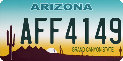 AZ license plate AFF4149