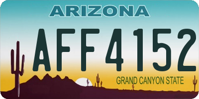 AZ license plate AFF4152