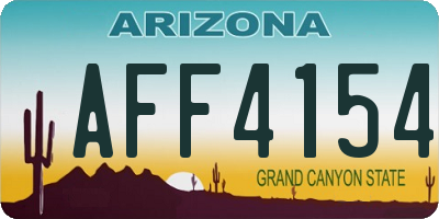 AZ license plate AFF4154