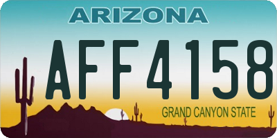 AZ license plate AFF4158