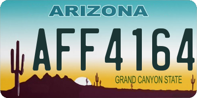 AZ license plate AFF4164