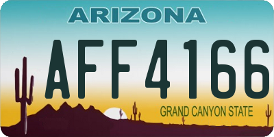 AZ license plate AFF4166