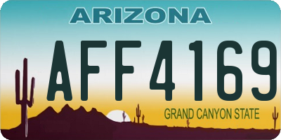 AZ license plate AFF4169