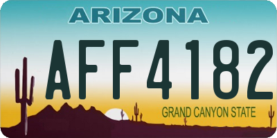 AZ license plate AFF4182