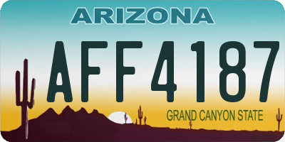 AZ license plate AFF4187