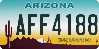 AZ license plate AFF4188
