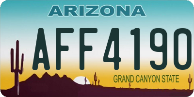 AZ license plate AFF4190