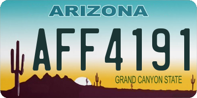 AZ license plate AFF4191