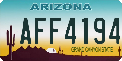 AZ license plate AFF4194