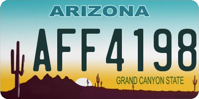 AZ license plate AFF4198