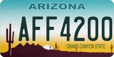 AZ license plate AFF4200