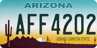 AZ license plate AFF4202