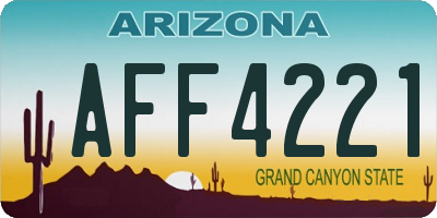 AZ license plate AFF4221