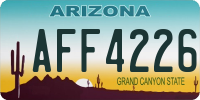 AZ license plate AFF4226