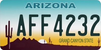 AZ license plate AFF4232