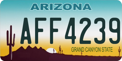 AZ license plate AFF4239