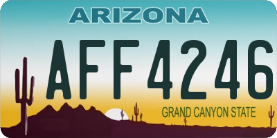 AZ license plate AFF4246